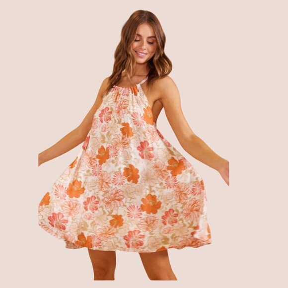 Minkpink Tabitha All Over Floral Print A Line Swing Dress, Women's Size Small - Picture 1 of 14